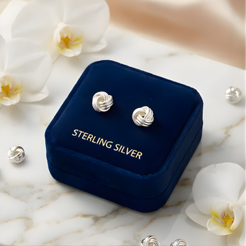 The Timeless Sterling Silver Love Knot Studs